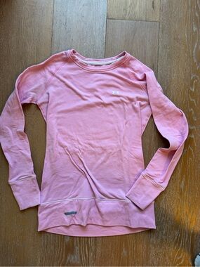 Under Armour Light Pink Long Sleeve Crew Performance Top